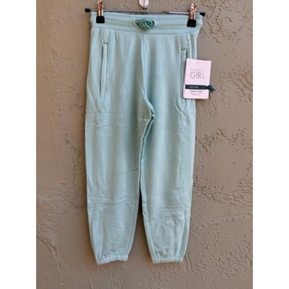 Athleta Girl NEW Pastel Blue Warm Up 2.0 Jogger Pants XS Active Athleisure Cozy